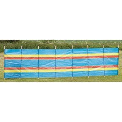8 Pole Multicoloured Polythene Windbreak