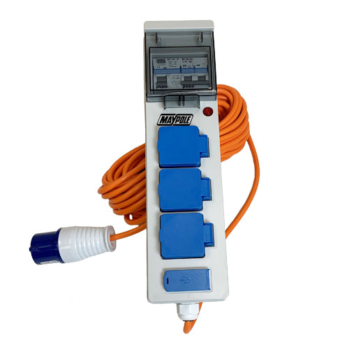 Maypole MP3766 USB 230V 13A Mobile Mains Power Unit