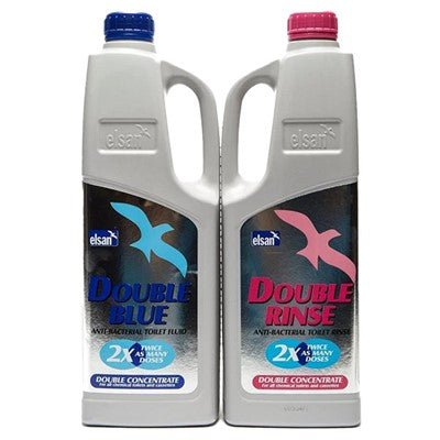 Elsan Double Concentrated Blue & Double Rinse 2L Twin Pack
