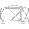 Quest Screen house 6 Pro pop up Gazebo - Grey